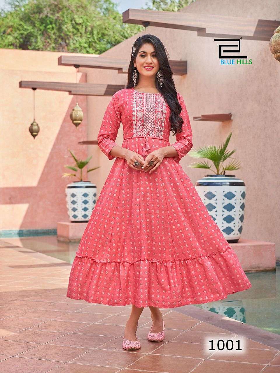 Blue Hills-Colors-14Kg-Rayon-Print-Anarkali-Gown-Kurti-1001